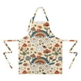 thumbnail image 2 of Red Mushroom Rainbow Light Pattern Apron-Garden Aprons for Women with Pockets-Cotton Linen Waterproof Kitchen Cooking Gardening Aprons Adjustable for Kitchen,Cooking,BBQ and Salon 33x27 Inch, 2 of 7