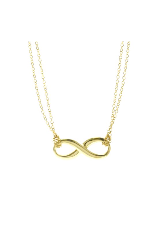 Pre-Owned Tiffany Infinity Double Chain Necklace Yellow Gold (18K) No Stone Women,Men Fashion...