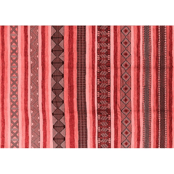 Ahgly Company Indoor Rectangle Solid Red Modern Area Rugs, 2' x 5'