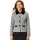 thumbnail image 1 of INSPIRE CHIC Elegante chaquetón de invierno con cuello vuelto y bolsillos en contraste para mujer Gris claro S, 1 of 6