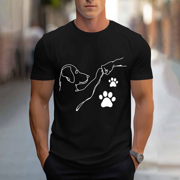 Tops para hombre, blusas y camisas de cuello redondo y manga corta para hombre, blusas casuales de cuello redondo con estampado de moda para hombre, blusas de cuello redondo y manga corta, camisas par