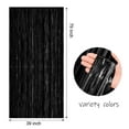 thumbnail image 2 of Sm:)e 3-Pack Black Foil Fringe Curtains for Events - Birthday, Wedding, Graduation, Christmas, Baby Shower, various festivals Decor Photo Booth Fun!, 2 of 5