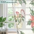 thumbnail image 4 of Yayeee Window Curtains Set of 2 for Living Room Light Filtering 63"x42", Red Christmas Poinsettia, 4 of 7