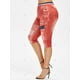 thumbnail image 2 of Más el tamaño de la mariposa de la bandera americana Imprimir recortada Jeggings Rosegal Leggings de talla grande, 2 of 5