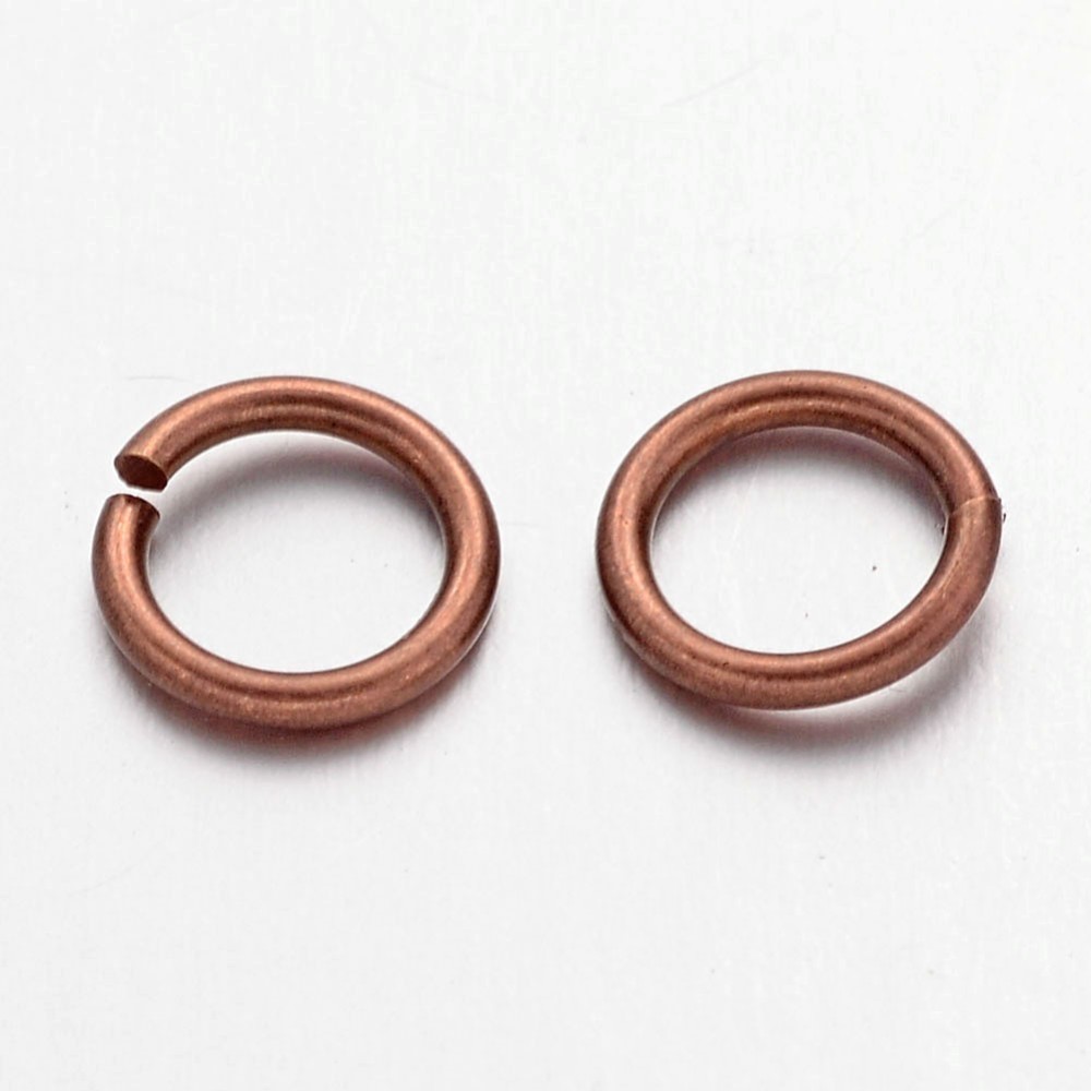 500gs Open Jump Rings Brass Jump Rings Cadmium Free & Lead Free Red Copper 7x1mm 18 Gauge Inner Diameter: 5mm about 4000pcs/500g