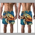 thumbnail image 3 of luoweisi Men's Beach Shorts Quick Dry Swim Trunks with Mesh Lining Sea Turtle 2XL, 3 of 5