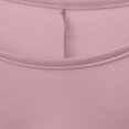 thumbnail image 3 of Olyvenn Plus Size Sleep Shirts for Women Modal Crew Neck Solid Color Pajamas Tops Soft Ladies Relaxedwear Pleated Casual Blouse Pink 4, 3 of 3