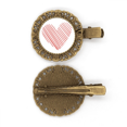 thumbnail image 1 of Broche Épingle à Cheveux Rouge Croquis Saint-Valentin Barrette, 1 of 3