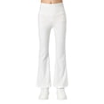 thumbnail image 2 of Hurxie Bootcut Leggings for Girls High Waist Soft Stretch Women Yoga Pants Teen Dance Running White,7-8Years, 2 of 7