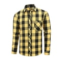 thumbnail image 4 of LYSMORA Men's Plaid Flannel Button Down Shirt Long Sleeve Lapel Collar Casual Button Up Shirt with Chest Pocket Regular Fit for Work Travel Daily Outdoor, 4 of 5