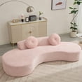 thumbnail image 6 of 105.5''Curved Sofa, Modern Minimalist, Cloud Couch 3-4 Seater with 2 Pillows, 6 of 11