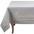 thumbnail image 3 of SARO 6302.GY90S 90 in. Square Classic Hemstitch Border Tablecloth  Grey, 3 of 4