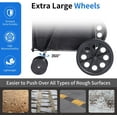thumbnail image 4 of Folding Grocery Basket Cart Shopping Wheels Large Metal Utility Laundry, 4 of 6