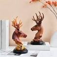 thumbnail image 4 of Wzzjkit Figurine de Cerf pour Attraction de Richesse Bureau Résine, 4 of 5