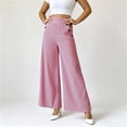 thumbnail image 4 of Lnmiateer Elegant High Waist Wide Leg Pants for Women Casual Dress Trousers Party Autumn, 4 of 5