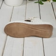 thumbnail image 5 of BRICH Women's Wedge Sandals Leather Dressy Sandal Rubber Sole Comfortable Walking Casual on Summer Shoes White 9.5, 5 of 9