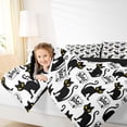 thumbnail image 4 of jejeloiu Cute Cartoon Pet Cat Full Size Comforter Sets,Kawaii Kitten Animal Bedding Comforter Set,White Black Bedding Sets For Girl Boys,Ultra Soft Home Decor Reversible,3 Pieces, 4 of 8