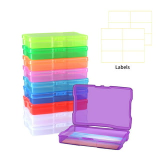 Novelinks Photo Storage Box 4 x 6 Photo Cases - 16 Inner Photo Keeper  Large Photo Organizer Plastic Craft Case for Photos Stickers Stamps Jigsaw  Vegetable See…