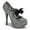 Gray, variant on TEEZE-04R, Rhinestone  With Ribbon Bow Tie