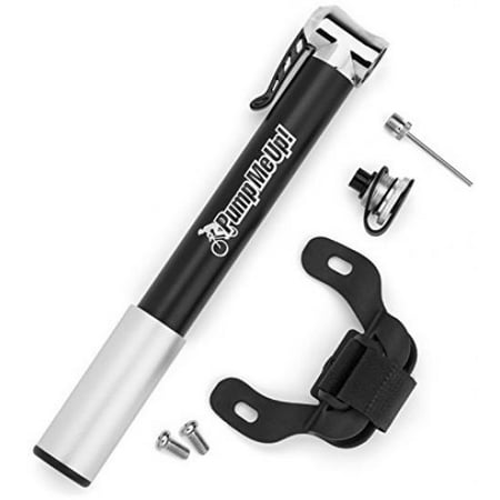 Bike Pump by Geared2U - Mini, Compact & Portable - For Road, Mountain Or BMX Bicycles - Presta & Schrader Valve Compatible - Premium CNC Aluminum - Extremely (Best Compact Road Bike Pump)
