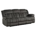 thumbnail image 6 of Lazzara Home Magnus 90 in. W Pillow Top Arm Microfiber Straight Double Reclining Sofa in Chocolate, 6 of 6