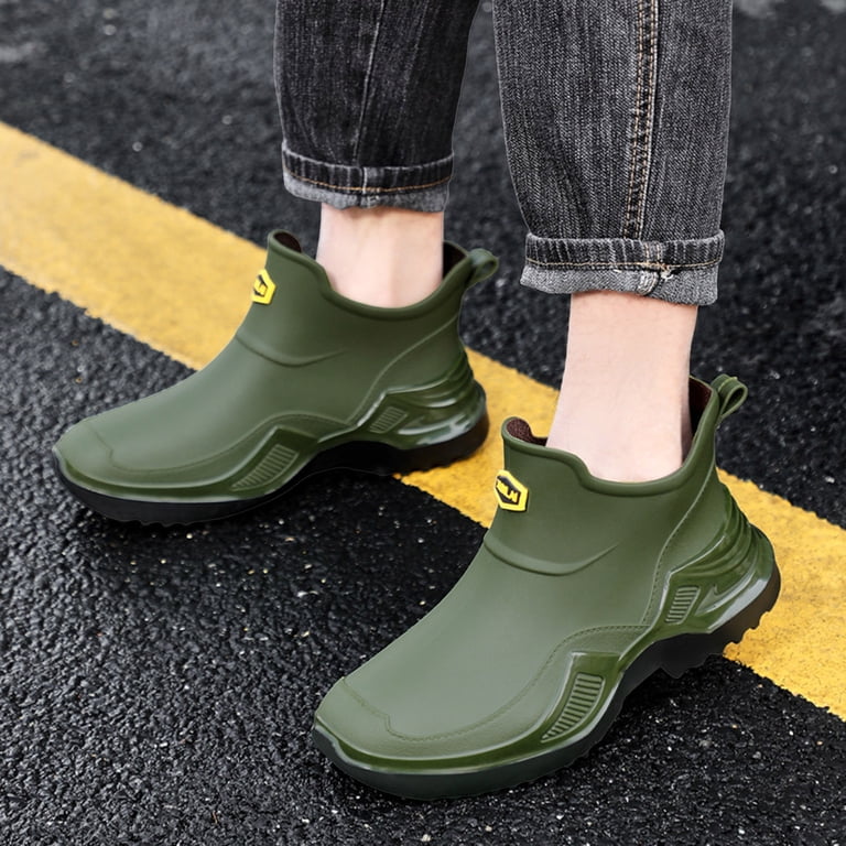 Waterproof Rubber Ankle Rain Boots Men\'s Slip On Garden Shoes Dakaela Men main image 4