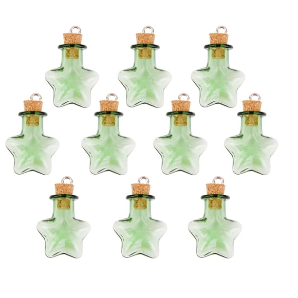 10 frascos de corcho de , cinco StarJars, botella de deseos con , colgantes de bricolaje, Hugo botellas de vidrio Deseando los mini