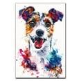 thumbnail image 3 of Russell Terrier Canvas Wall Art, Modern Cute Colorful Russell Terrier Canvas Dog Art Pictures Wall Decor for Kids Bedroom Decoration Unframed 8x12 inches, 3 of 5