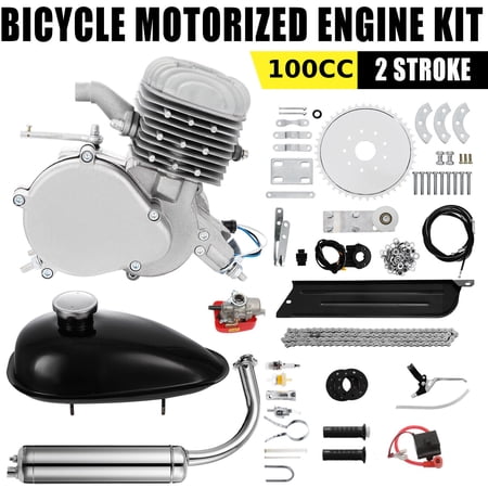 2 Stroke 100cc Bike Bicycle Motorized Petrol Gas Motor Engine Kit Full Set