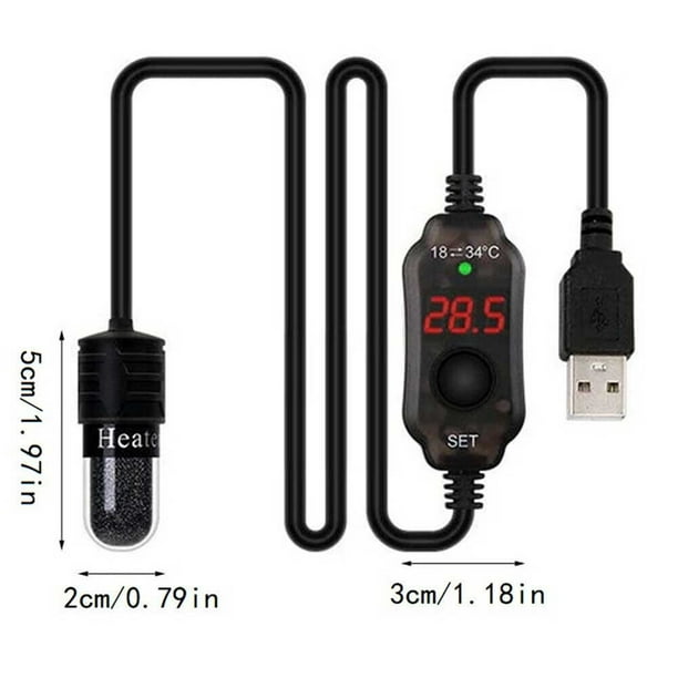 USB Heater 5V 2A Heating Rod MINI Pocket-Size Pet Drinking Water - Walmart.com