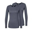 thumbnail image 1 of Adar sous-Vêtements pour Femmes 2 Pack - Tee-Shirt de Confort à Manches Longues, 1 of 7