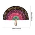 thumbnail image 3 of Handwoven Wall Decor with Macaron Colors – Colorful Seagrass Palm Leaf Woven for Boho Home Wall Hanging or Waving, 3 of 6