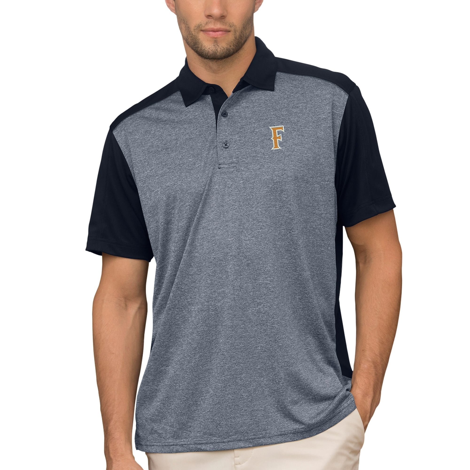 Cal State Fullerton Titans Vansport Two Tone Polo Charcoal Walmart Com Walmart Com