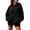 Black #061, variant on Womens Oversized Hoodies Satin lined Hoodies Oversized Sweatshirt Fall Sweaters Casual Y2K Jacket Clothes, XL
