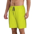 thumbnail image 2 of Naloa Yellow Men's Beach Shorts, Surfing shorts, Swim trunks, Quick Dry Swim Trunks for Surfing Beach Fun - Small, 2 of 9