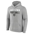 thumbnail image 2 of Men's Heather Gray Las Vegas Raiders Team Fade Out Fitted Pullover Hoodie, 2 of 3
