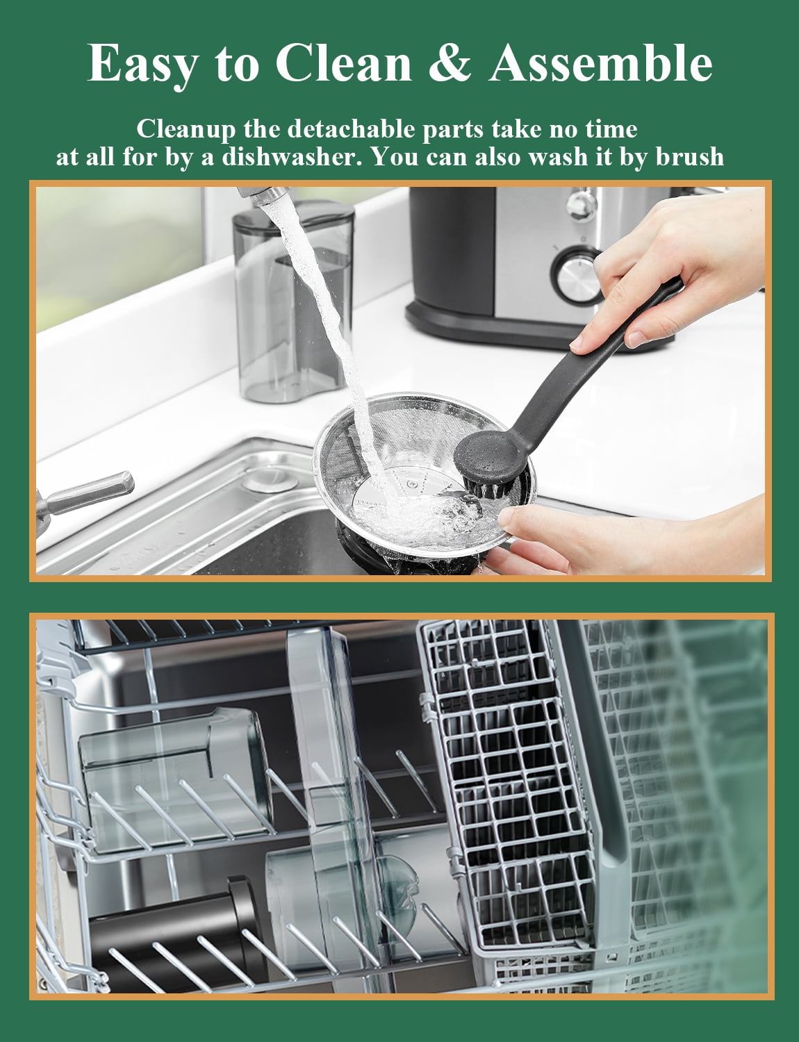 Juilsit Juicer Machines 400W, Dual Speed Centrifugal Juicer with Non-Drip