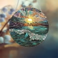 thumbnail image 4 of Ocean Sunset Acrylic Wall Art Coastal Themed Window Hanging Decoration Beach Style Home Decor For Living Room Bedroom, 4 of 6