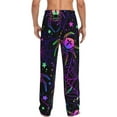 thumbnail image 3 of Picia Multi-colored Spiders Mens Soft Woven Cotton Elastic Waistband Sleep Pajama Pant Lounge Sleep Pant With Pockets And Drawstring-X-Large, 3 of 9
