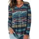 thumbnail image 3 of Camiseta de mujer Sonducket Otoño Impreso Cuello en V Azul XL, 3 of 5