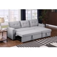 thumbnail image 2 of Convertible Sleeper Sofa with Pullout Bed, 82 Inch Upholstered Sofa Bed, L Shaped Sectional Couch with Reversible Storage for Living Room, Apartment, Office, 2 of 8