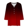 thumbnail image 3 of Soki T-Shirts pour Femmes Col en V Grande Taille Pull Tops Blouses, 3 of 4
