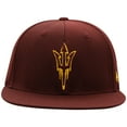 thumbnail image 3 of Men's Top of the World Maroon Arizona State Sun Devils Team Color Fitted Hat, 3 of 4