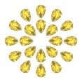 thumbnail image 1 of Unique Bargains 20Pack Teardrop Sew on Rhinestone - 10x7mm Glass Teardrop Crystal Rhinestones in Gold Prong Setting (Yellow), 1 of 7