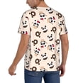 thumbnail image 2 of Hirioo Panda Ice Creams Donuts for Men's Baseball T-shirt Shirts Short Sleeve Casual Summer Button Stretch T Shirts,Size S-4XL-X-Large, 2 of 7