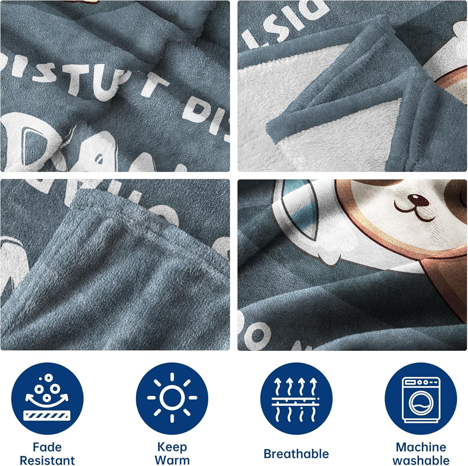 Funny Fathers Day Birthday Gifts for Grandpa, Grandpa is Charging Sloth Blanket, Gifts for Grandpas from Grandkids, Grandpas Present for Christmas, Super Soft Blanket for Grandfather