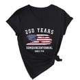 thumbnail image 5 of 250th Anniversary USA Shirt USA Womens T Shirts Graphic Flag Independence Days Tees BK6 Top S, 5 of 5