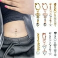 thumbnail image 6 of K-KED Faux Body Piercing Navel Clip on Belly Button Rings Fake Belly Piercing-4, 6 of 9