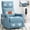 Blue + Metal & Wood, variant on Fabric Heat & Massage Manual Recliner Chair - Rocker & Swivel Function for Living Room,Orange