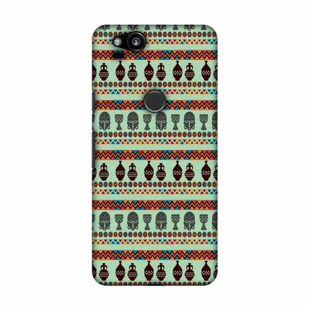 Frosted Plastic Case - Google Pixel 2 Case - Masks and pottery- Frost blue, Hard Plastic Back Cover, Slim Profile Cute Printed Designer Snap on Case with Screen Cleaning Kit